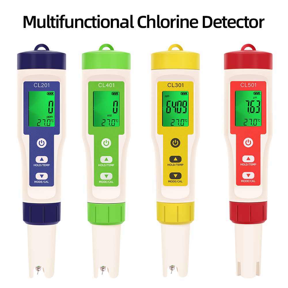 Ph Meter Digital Water Tester - PH/CL2/H2/ORP/อุณหภูมิเครื่องตรวจจับคลอรีนเครื่องทดสอบคุณภาพน้ําแบบดิจิตอลสําหรับสระว่ายน้ําน้ําดื่มพิพิธภัณฑ์สัตว์น้ําเพาะเลี้ยงสัตว์น้ํา