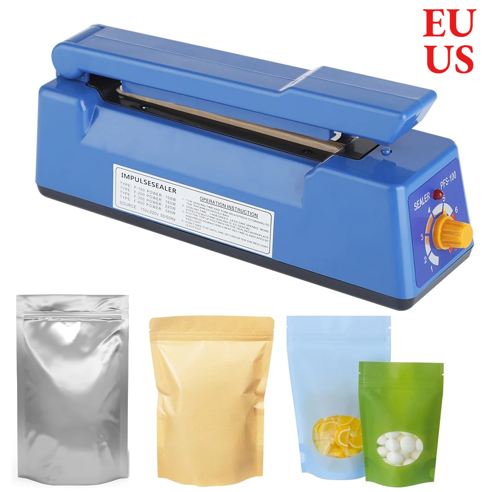 Plastic Bag Impulse Heat Sealer - เครื่องซีลถุงไฟฟ้า เครื่องซีลความร้อนแบบกดมือ เครื่องซีลสูญญากาศสำหรับถุงพลาสติก บอลลูนโบโบ้ เครื่องซีลแบบอิมพัลส์ เครื่องซีลความร้อนเร็ว