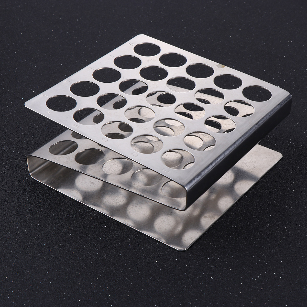 Lab Equipment - ชั้นวางหลอดทดลองสแตนเลสรูปตัว Z สำหรับห้องปฏิบัติการ อุปกรณ์วิทยาศาสตร์โรงเรียน น้ำหนักเบา ทนทาน