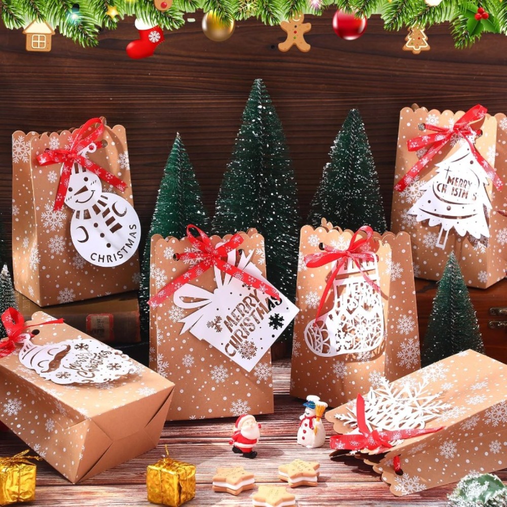 กล่องของขวัญกระดาษลายเกล็ดหิมะ - Packaging บทวิจารณ์และราคา