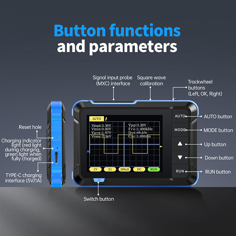 Fnirsi DSO152ออสซิลโลสโคปแบบมื - Fnirsi Digital Oscilloscope Handheld บทวิจารณ์และราคา