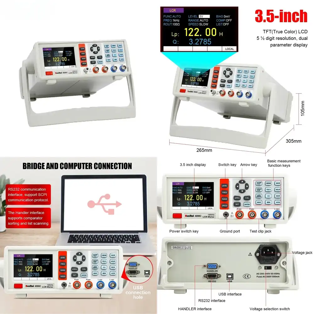 เครื่องวัด LCR แบบดิจิตอลแบบตั - Test Instruments บทวิจารณ์และราคา